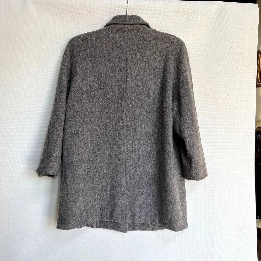 Cabin Creek Vintage Womens Gray Wool Blend Car Coat Jacket Sz 14 Preppy Career‎